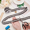 BENECREAT Grenadine Mesh Lace Trim with Plastic Pearl OCOR-BC0007-32B-3