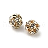 6mm Brass Crystal Rhinestone Beads KK-S519-01A-01G-2