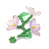 Acrylic Flower Pendants PALLOY-TA00252-03-3