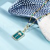 Brass Pendant Necklaces NJEW-R006-01G-02-3