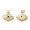 Brass Micro Pave Cubic Zirconia Pendants KK-P188-C07-G-2