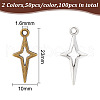 GOMAKERER 100Pcs 2 Color Alloy Pendant FIND-GO0001-14-2