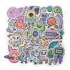 50Pcs Alien PVC Waterproof Cartoon Stickers STIC-D002-01C-1