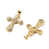Brass Micro Pave Cubic Zirconia Pendants KK-R229-10G-E-2