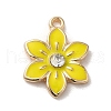 Flower Alloy Enamel Pendants ENAM-A007-06KCG-04-1