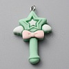 Opaque Resin Pendants RESI-CJC0011-27A-1