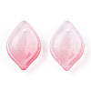 Baking Painted Transparent Glass Petal Beads DGLA-N004-19-2