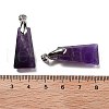 Natural Amethyst Faceted Pendants G-F774-02C-3
