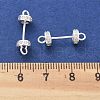 Brass Micro Pave Clear Cubic Zirconia Connector Charms KK-B134-43S-3