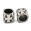 316 Surgical Stainless Steel with Rhinestone Large Hole Cube Beads STAS-Q326-08AS-02-2