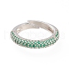 Adjustable Brass Micro Pave Cubic Zirconia Cuff Rings RJEW-L098-007B-P-1