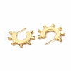 Rack Plating Brass Micro Pave Cubic Zirconia Stud Earrings for Women EJEW-H091-22G-2