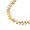 Enamel Ear of Wheat Link Chain Necklace NJEW-P220-02G-04-3