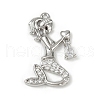 Brass Micro Pave Cubic Zirconia Pendants KK-M322-33P-1