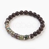 Natural Indian Agate Stretch Bracelets BJEW-JB03824-05-1