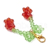 Imitation Austrian Crystal Beads Cherry Pendant Decorations HJEW-JM03240-4