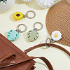 Sunflower & Leaf Silicone Hat Clip for Travel HJEW-FH00040-5