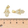 Brass Micro Pave Cubic Zirconia Pendants KK-Q068-46G-3