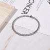 304 Stainless Steel Curb Chains Bracelet for Men Women BJEW-JB07984-4