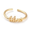Constellation/Zodiac Sign Brass Cuff Rings RJEW-O042-06G-K-1
