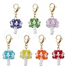 7Pcs 7 Colors Handmade Glass Seed Beaded Pendant Decorations HJEW-MZ00202-2