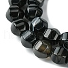 Dyed & Heated Natural Black Agate Beads Strands G-H023-A03-01-4
