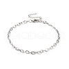 Non-Tarnish 304 Stainless Steel Cable Chain Bracelet for Men Women BJEW-E031-05D-P-1