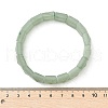 Sqaure Natural Green Aventurine Beads Stretch Bracelets for Women Men BJEW-C097-06O-5
