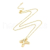 Brass Micro Pave Clear Cubic Zirconia Pendant Necklaces NJEW-Z038-01G-K-1