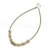 304 Stainless Steel Irregular Twisted Chain Spiral Bib Necklaces for Women NJEW-B127-01G-05-2