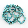 Chips Dyed Synthetical Turquoise Beads Strands TURQ-Q099-35-2