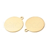 Ion Plating(IP) 201 Stainless Steel Pendants STAS-A056-06G-3