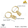 Rectangle S925 Sterling Silver Hoop Earrings KF9307-1-3