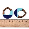 Resin & Walnut Wood Pendants RESI-T057-42-3