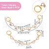 Heart with Butterfly/Infinity Alloy Rhinestone Link Shoe Decoration Chain FIND-AB00008-2