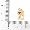 Brass Pave Cubic Zirconia Charms KK-U062-31G-3