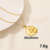 304 Stainless Steel Wolf Pendant Necklace BX4246-2-1