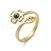 304 Stainless Steel with Synthetic Malachite Ring RJEW-Z031-01F-03-1