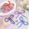 10Pcs 10 Colors Bowknot Acrylic Pendant Decoration HJEW-PH01952-3