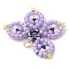 Seed Beads Beaded Charms PALLOY-MZ00320-02-4