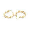 Brass Twist Rope Shape Hoop Earrings for Women EJEW-F303-08G-2