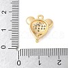Brass Micro Pave Clear Cubic Zirconia Pendants KK-U064-07G-3