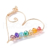 Wire Wrapped Glass Pendants PALLOY-JF01321-02-3