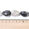 Natural Tourmalinated Quartz/Black Rutilated Quartz Beads Strands G-L464-07-01-4