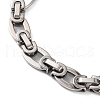 Tarnish Resistant 201 Stainless Steel Byzantine Chain Bracelets BJEW-B078-87P-2