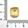 Brass Micro Pave Clear Cubic Zirconia Multi-Strand Links KK-B136-14G-3