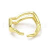 Brass Micro Pave Cubic Zirconia Open Cuff Rings RJEW-M170-13G-3