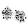 Tibetan Style Alloy Chandelier Components TIBE-Q054-06AS-RS-1