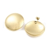 Flat Round 304 Stainless Steel Stud Earrings for Women EJEW-L283-101G-2