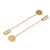 Brass Lapel Pin Base Settings KK-WH0045-025A-G-2